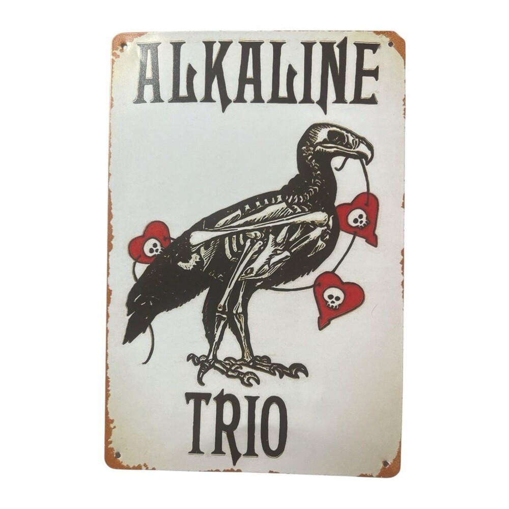 Alkaline Trio Tin Metal Sign Punk Rock Decor 8 x 12"